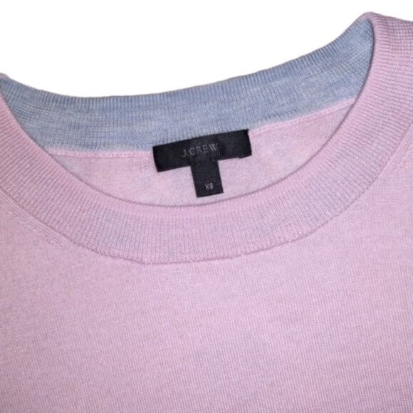 🏖️EXTRA FINE MERINO WOOL Pink V NECK SWEATER J Crew XS - Picture 6 of 9
